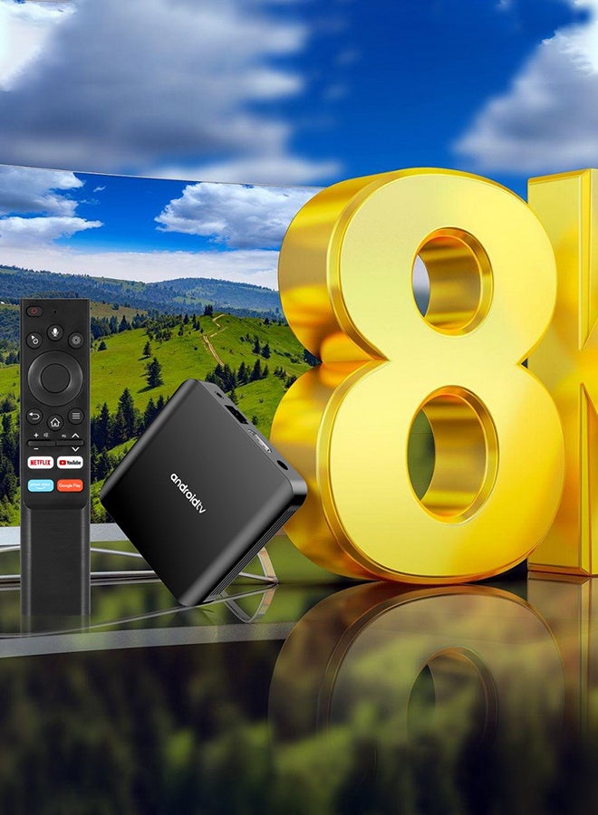 TV98 8K Smart TV Box Android 14 Quad Core Cortex A53 with 2.4G/5G Wifi6 & Remote Set Top Boxes - Image 2