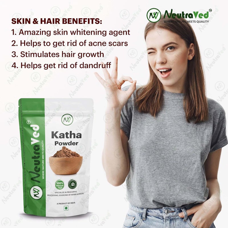 NeutraVed Natural Katha Powder Enriched with Essential Nutrients ChemicalFree Strengthens Follicles Reduces Hair Fall Promotes Healthy Growth Ideal for All Hair Types 250 g - Image 5
