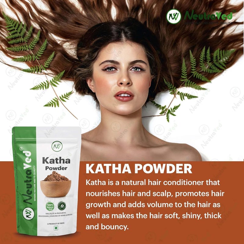 NeutraVed Natural Katha Powder Enriched with Essential Nutrients ChemicalFree Strengthens Follicles Reduces Hair Fall Promotes Healthy Growth Ideal for All Hair Types 250 g - Image 3
