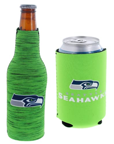 Kolder Football Can & Bottle Holder Insulator Beverage Huggie Cooler (Seattle (Seahawks) - Green) - Image 2