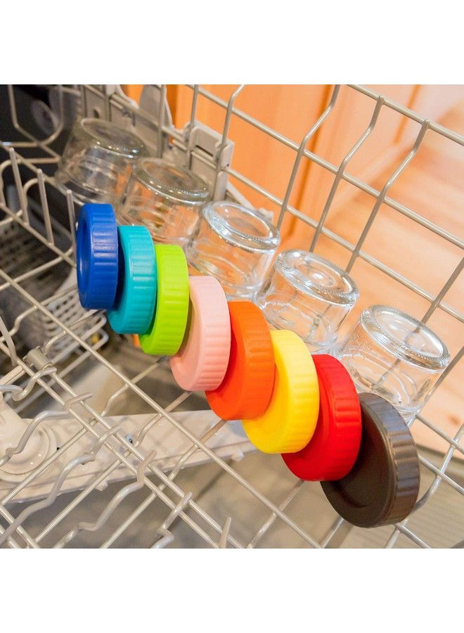 Youngever Glass Baby Food Storage 4 Ounce Stackable Baby Food Glass Containers With Airtight Lids Glass Jars With Lids 8 Assorted Colors (8 Pack) - Image 5