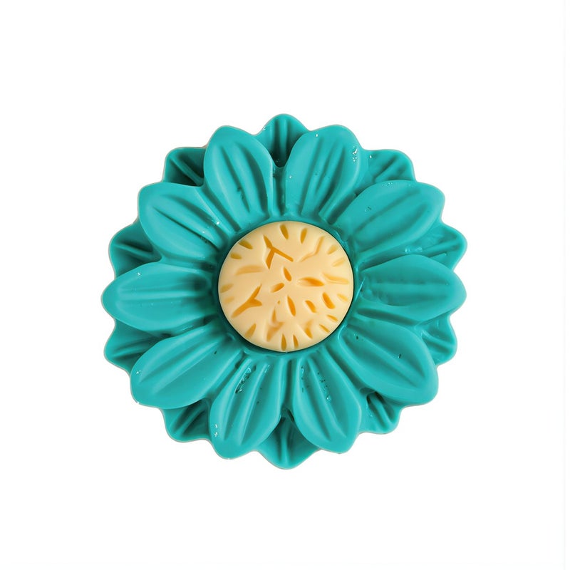 High Definition 3D Sunflower Resin Charms 18mm Scratch Resistant No Fade for Craft Making - Image 1