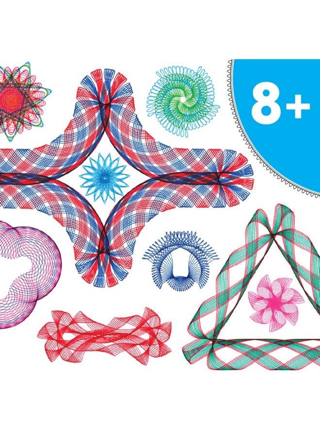 Spirograph Spirograph Super 50th Anniversary Set -Arts and Crafts, Kids Toys, Art Supplies, Craft Supplies, Drawing Kit, Spiral Art, Classic Gear Design Kit, Case, Pens, Design Sheet Included, Ages 8+  - Image 5