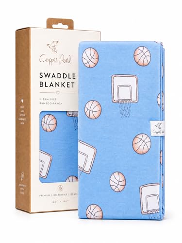 Copper Pearl Swaddle Blankets for Newborns Soft Stretchy Receiving Blankets for Boys and Girls Large 46 x 46 Inch Baby Blankets Lightweight and Breathable Swaddles Dunk - Image 1