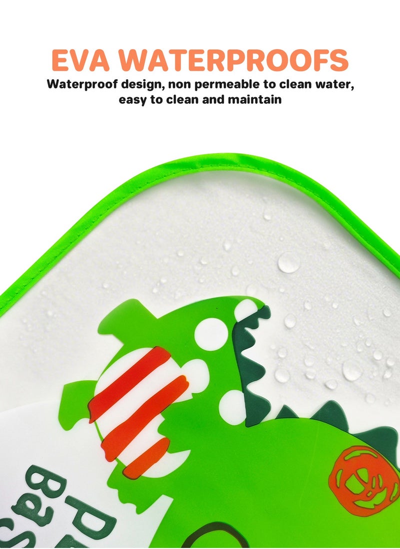 URbazaar 4 Pack Long Sleeve Bib,Baby Toddler Waterproof Sleeved Bib for 6-30 Months Reusable with Catch-all Pocket  - Image 4