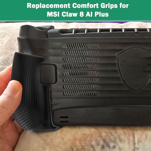 myusya Replacement Comfort Grips for MSI Claw 8 AI Plus Ergonomic Handles with Secure ClipOn Design Textured NonSlip Grip to Reduce Hand Fatigue Black - Image 5