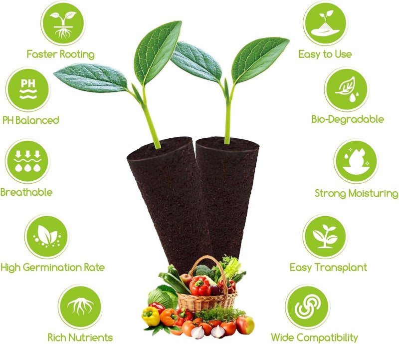Hydroponic Grow Sponges 50pcs Seed Starter Pods - Reusable Hydroponic Sponges for Indoor Garden Plant Propagation - Image 2