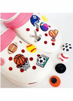 Excefore 12 Pieces Sports Charms For Crocs, Bracelets Wristband And Shoes  - Image 3