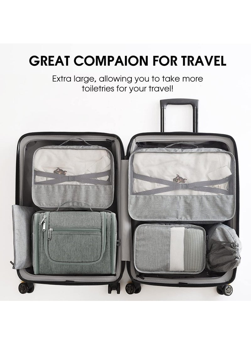 Generic - Hanging Travel Toiletry Bag Women's Cosmetic Organizer Makeup Pouch Men's Dopp Kits With Handle - Image 1