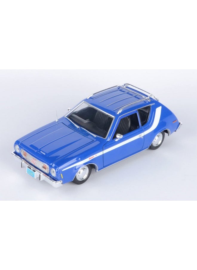 موتورماكس نموذج مصبوب بمقياس 1:24 من Motormax 1974 AMC Gremlin X من سلسلة Forgotten Classics Series 79045 باللون الأزرق  - Image 5
