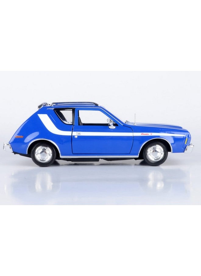 موتورماكس نموذج مصبوب بمقياس 1:24 من Motormax 1974 AMC Gremlin X من سلسلة Forgotten Classics Series 79045 باللون الأزرق  - Image 4