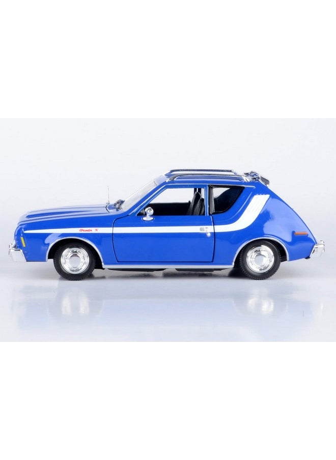 موتورماكس نموذج مصبوب بمقياس 1:24 من Motormax 1974 AMC Gremlin X من سلسلة Forgotten Classics Series 79045 باللون الأزرق  - Image 3