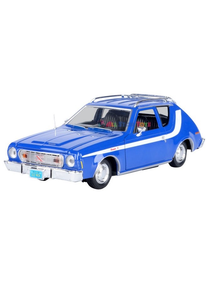 موتورماكس نموذج مصبوب بمقياس 1:24 من Motormax 1974 AMC Gremlin X من سلسلة Forgotten Classics Series 79045 باللون الأزرق  - Image 2