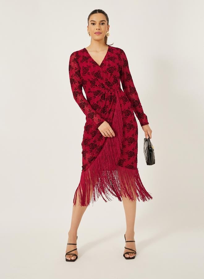 Styli Floral Fringe Dress  - Image 2