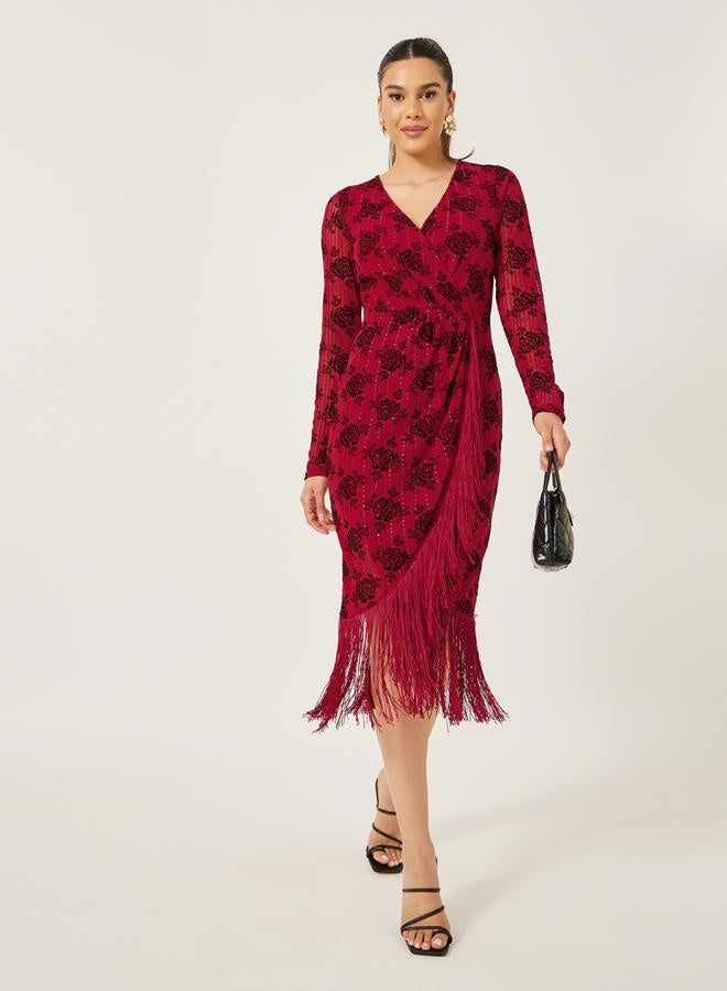 Styli Floral Fringe Dress  - Image 1