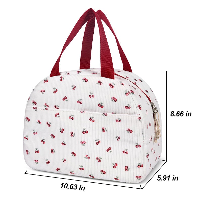 honitty Lunch Box for Women,Cute Quilted Lunch Tote Bag,Reusable Insulated Lunch Box,Large Capacity Cooler Bag with Compartments for Work, Picnics or Travelling - Image 2