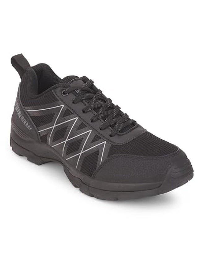 Liberty Leap7x MOUNTAIN2E Men Sports Lacing Running Shoes - Black  | Comfortable and Durable - Suitable for Lace-Up Walking, Gym, Jogging and Outdoor Shoes for Man - Cushioned Footbed - Image 1