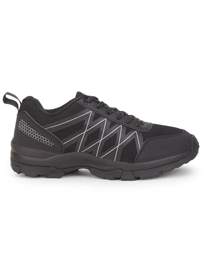 Liberty Leap7x MOUNTAIN2E Men Sports Lacing Running Shoes - Black  | Comfortable and Durable - Suitable for Lace-Up Walking, Gym, Jogging and Outdoor Shoes for Man - Cushioned Footbed - Image 4