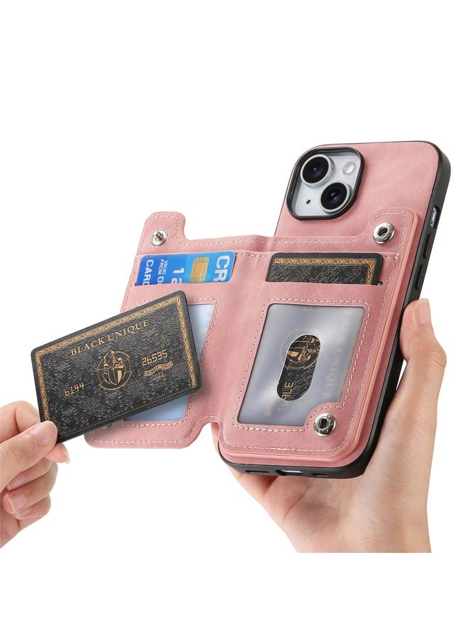 Zaboon Case For iPhone 12 / 12 Pro Retro MagSafe Zipper Wallet Card Bag Back Phone Case - Image 4