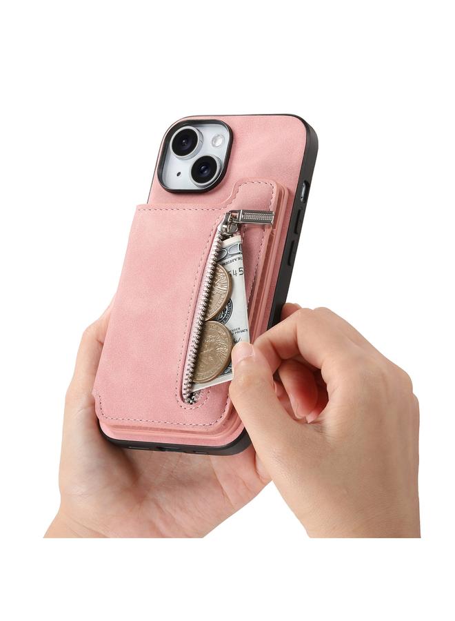 Zaboon Case For iPhone 12 / 12 Pro Retro MagSafe Zipper Wallet Card Bag Back Phone Case - Image 5