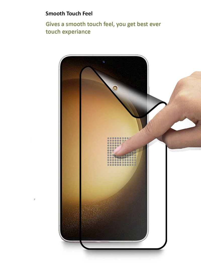 Wtech Samsung Galaxy S23 Plus / S22 Plus Nano Ceramic Anti Fingerprint Matte Screen Protector (MSCNMN) - Clear/Black - Image 4