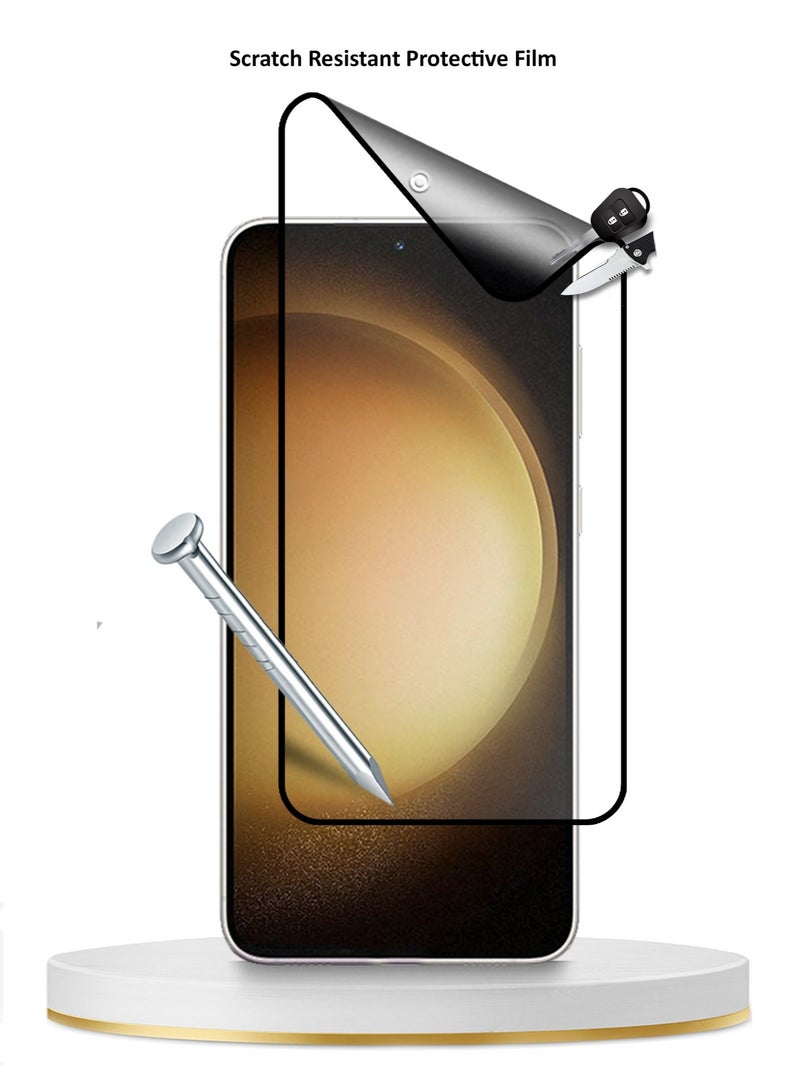 Wtech Samsung Galaxy S23 Plus / S22 Plus Nano Ceramic Anti Fingerprint Matte Screen Protector (MSCNMN) - Clear/Black - Image 3