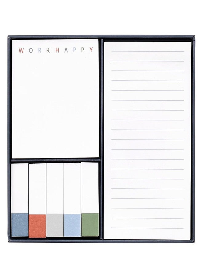 بوبين ملاحظات لاصقة من Poppin Work Happy، (5) غير مسطرة 0.5 × 1، (1) غير مسطرة 3 × 3، (1) مسطرة 3 × 5، ألوان لاجون متنوعة، 90 ورقة/دفتر - Image 1