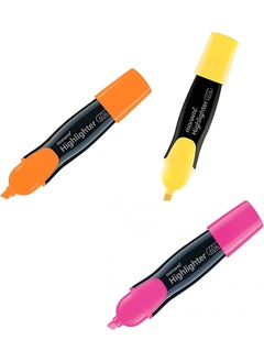 Monami Highlighter Set of 3 Yellow Orange Pink 