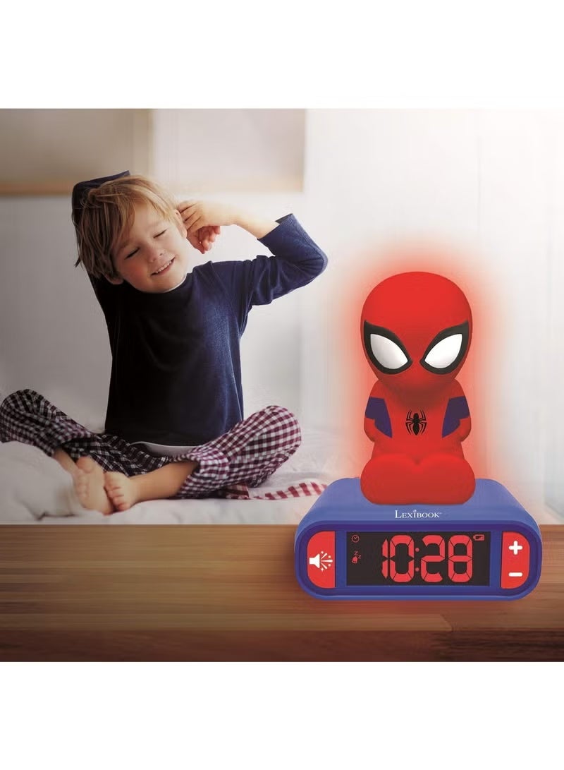 Lexibook Spiderman 3D Alarm Clock with Night Light - Image 3