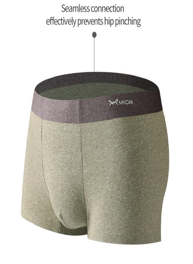 MIIOW - 3Pcs Organic Cotton Men Underwear Boxer Shorts Antibacterial Seamless Underpants Male Panties Gift for Men Boxershorts New - Image 1