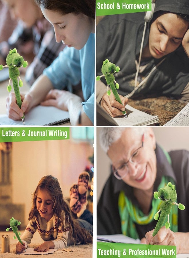 Puzzled DolliBu Green Alligator Plush Pen - Cute and Soft Wild Life Stuffed Animal Ballpoint Novelty Pen Toy, Writing Pen Instrument For School and Office - Image 3