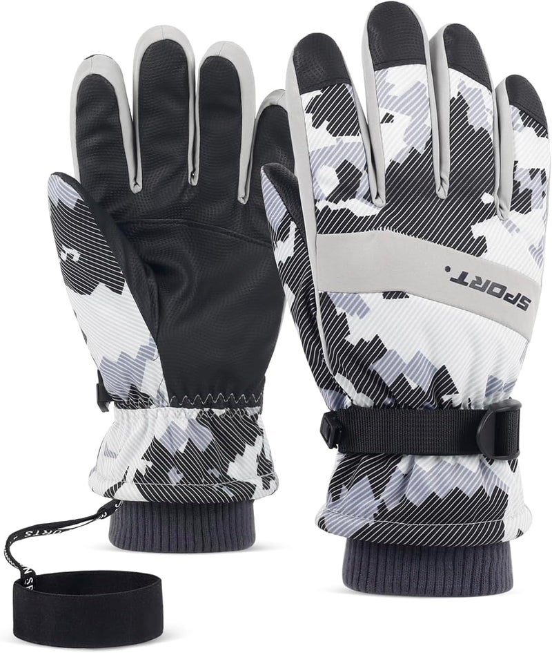 HZYH Winter Ski Gloves for Men and Women, Waterproof Windproof Snow Gloves with 3M Thinsulate and Touchscreen  Function - Image 1