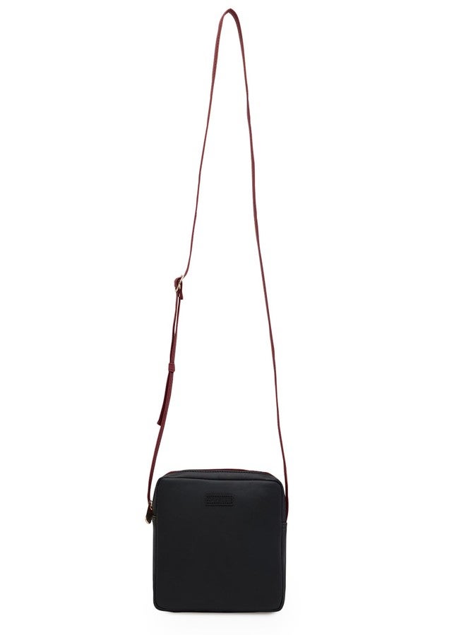 Caprese Maree Sling Small Black Bag for Women|Adjustable Strap for Comfortable Wear|Versatile Handbag for Everyday Use, Travel, and Special Occasions - Image 1