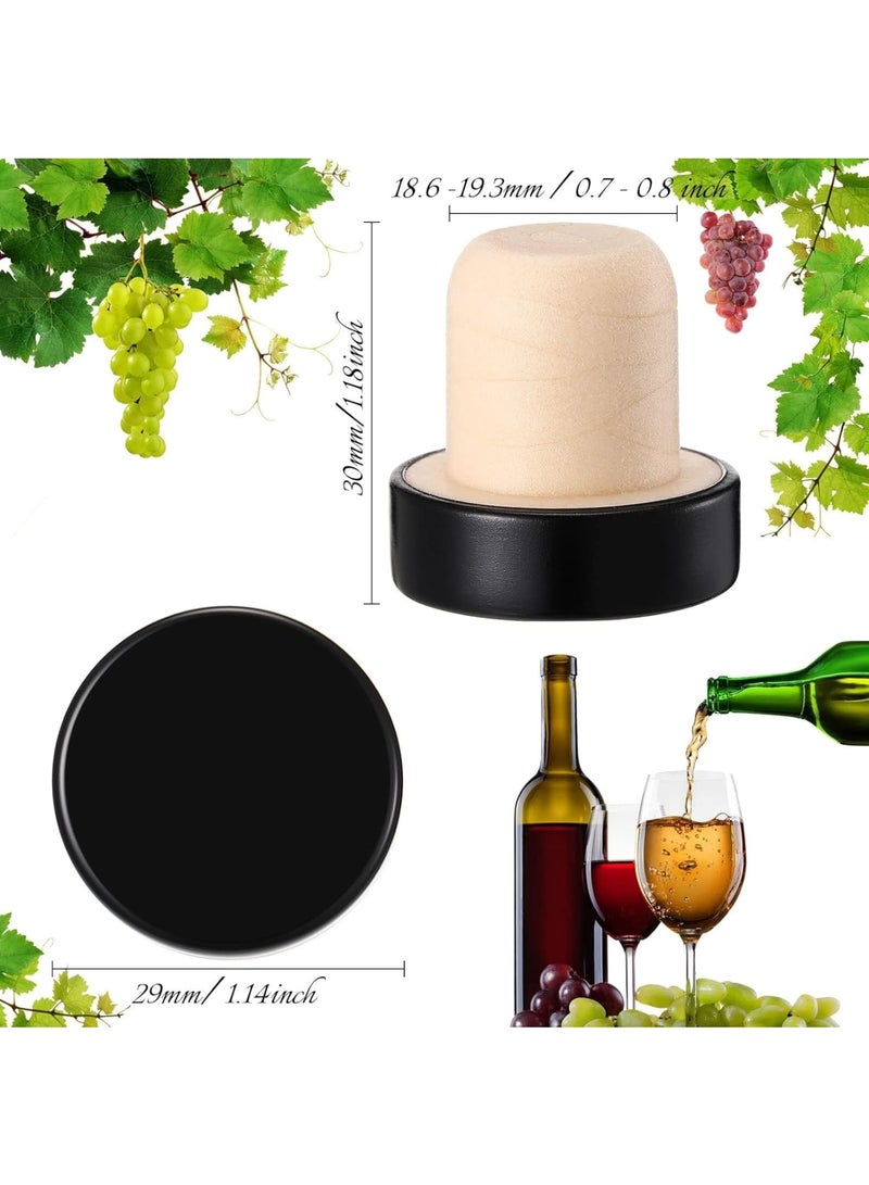 KASTWAVE T-shaped Stopper Cork Wine Stopper, Bottle Stoppers Reusable Wine Bottle Stopper, Wine Corks for Wine Bottles, Stopper Sealing Plug Bottle for Wine Beer Bottles DIY Craft (Black, 24 Pieces)  - Image 4