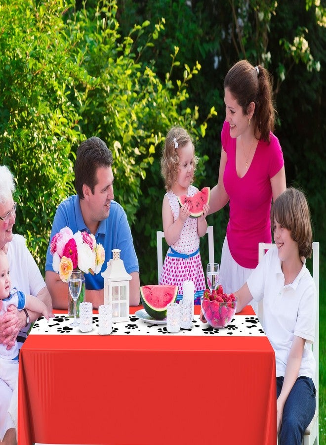 Oudain 6 Pcs Paw Print Plastic Tablecloths Disposable Rectangle Bone Sign Large Table Covers for Dog Theme Birthday Party Decorations Boy Girl Puppy Pet Dog Cat Party, 54x108 Inch (Colorful) - Image 5