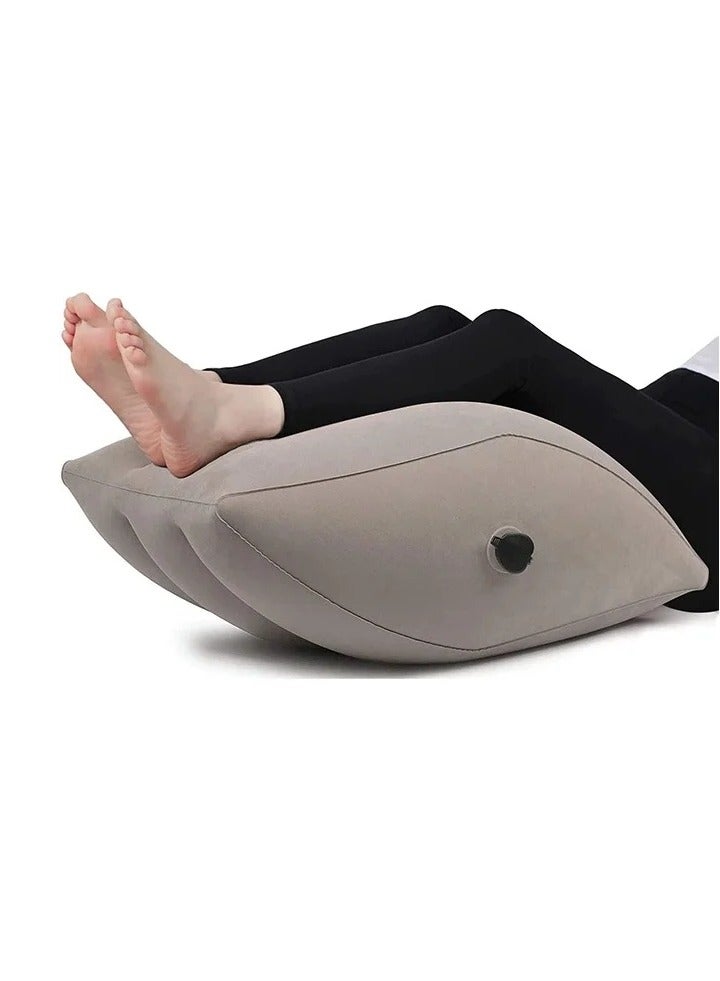 Inflatable Leg Elevation Pillow ,Leg Pillow for Sleeping Wedge Pillow Leg Rest Pillow with Inflatable Bag, Relax Muscle Relieve Pain in Back Legs Knees After Surgery Improve Blood Circulation - Image 1
