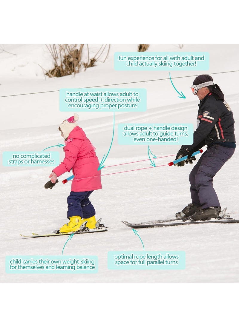 Civaner Civaner 4 Pcs Kids Ski Trainer Ropes Downhill Simple Harness Free Design Straps for Teaching Children Skiing Safely  - Image 3