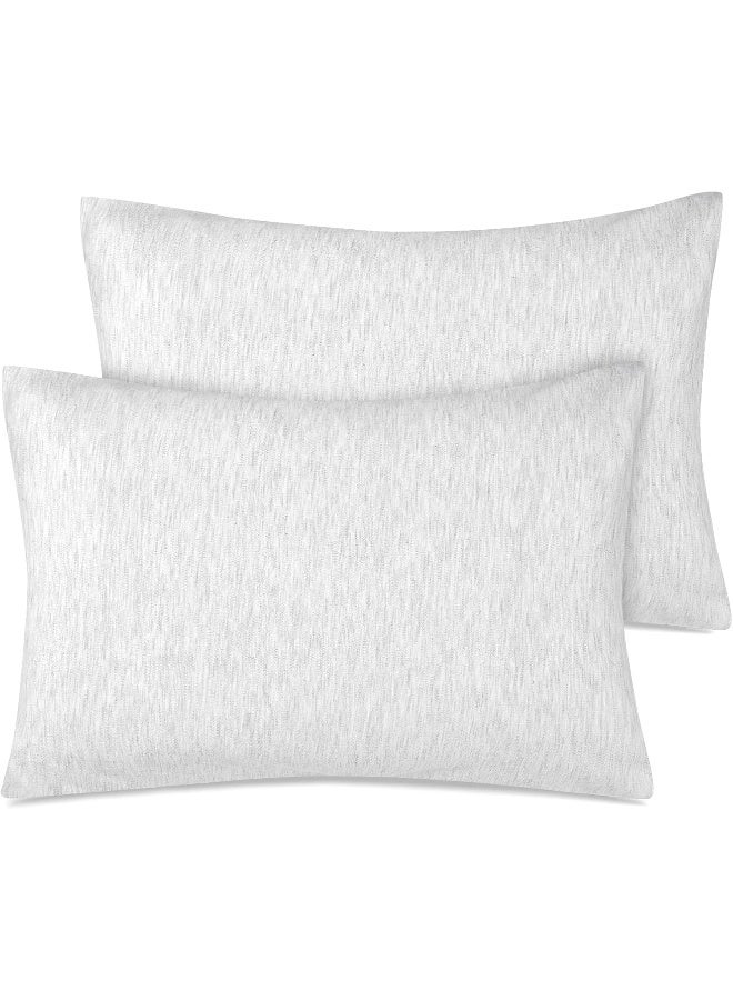 Zenssia Organic Cotton Toddler Pillowcase/Travel Pillowcase Pack of 2 Set 13x18 Inches with Envelope Closure - Soft & Breathable Baby Pillow Case Cover Solid Gray - Image 1