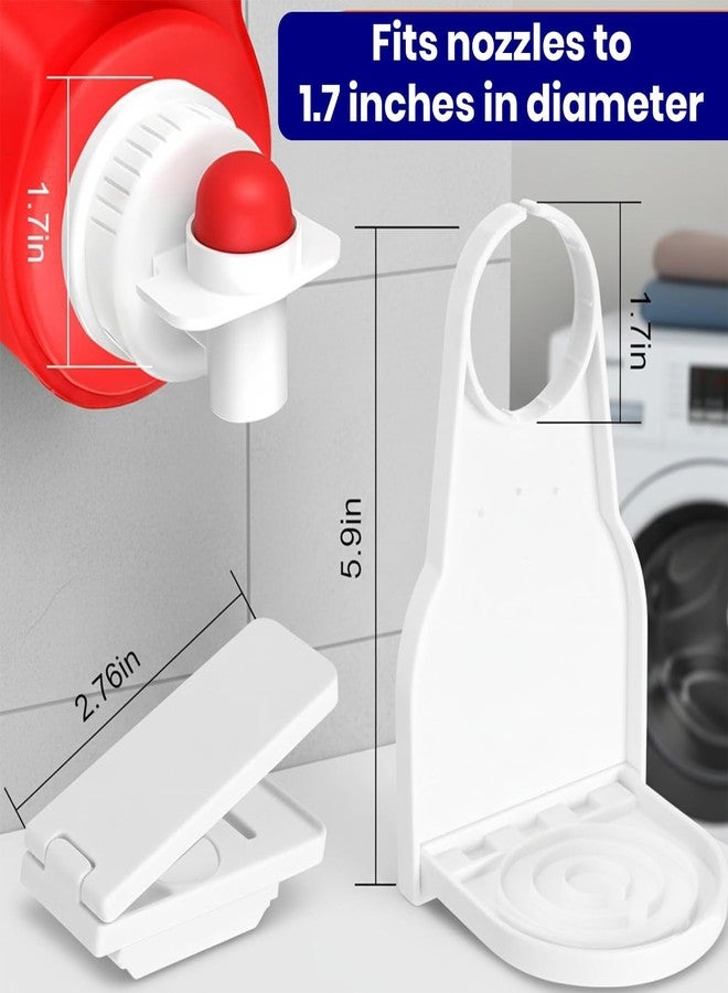 Bmpzery 2 Pcs Laundry Detergent Cup Holder Upgraded Press Switch Nozzle Reusable Drip Catcher Soap Station For Utility Room Organization Storage - Image 5