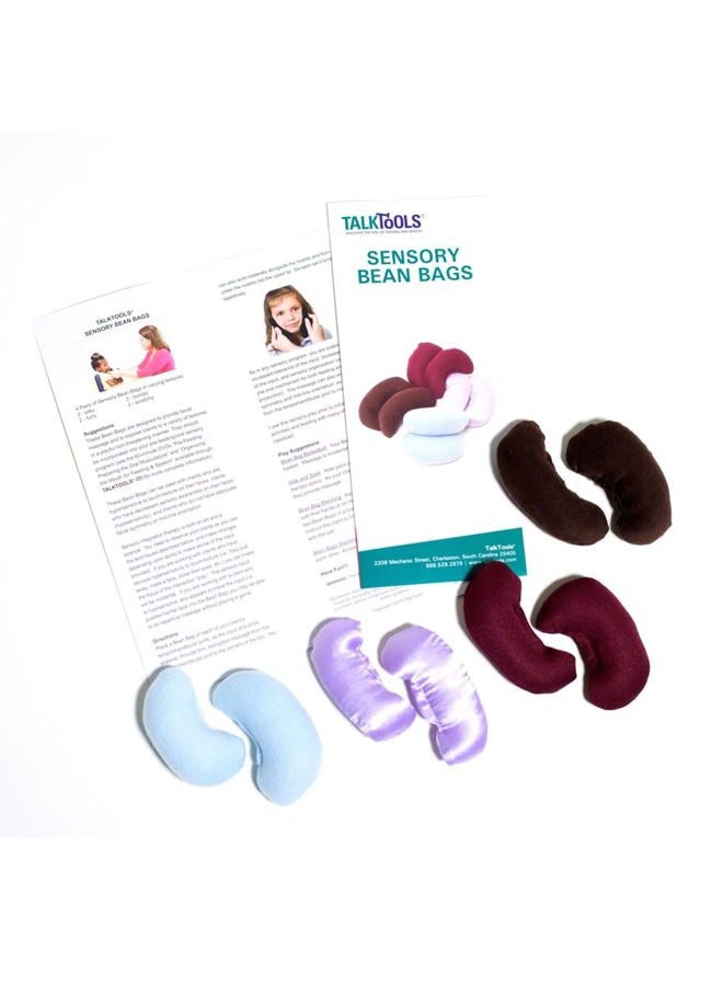 TalkTools Sensory Bean Bag Kit - Fun and Safe Tools for Tactile Defensive Behaviors, Hyposensitivity, and Hypersensitivity - Booklet/4 Textures Silky, Bumpy, Furry, Scratchy/Pack 8 - Image 2