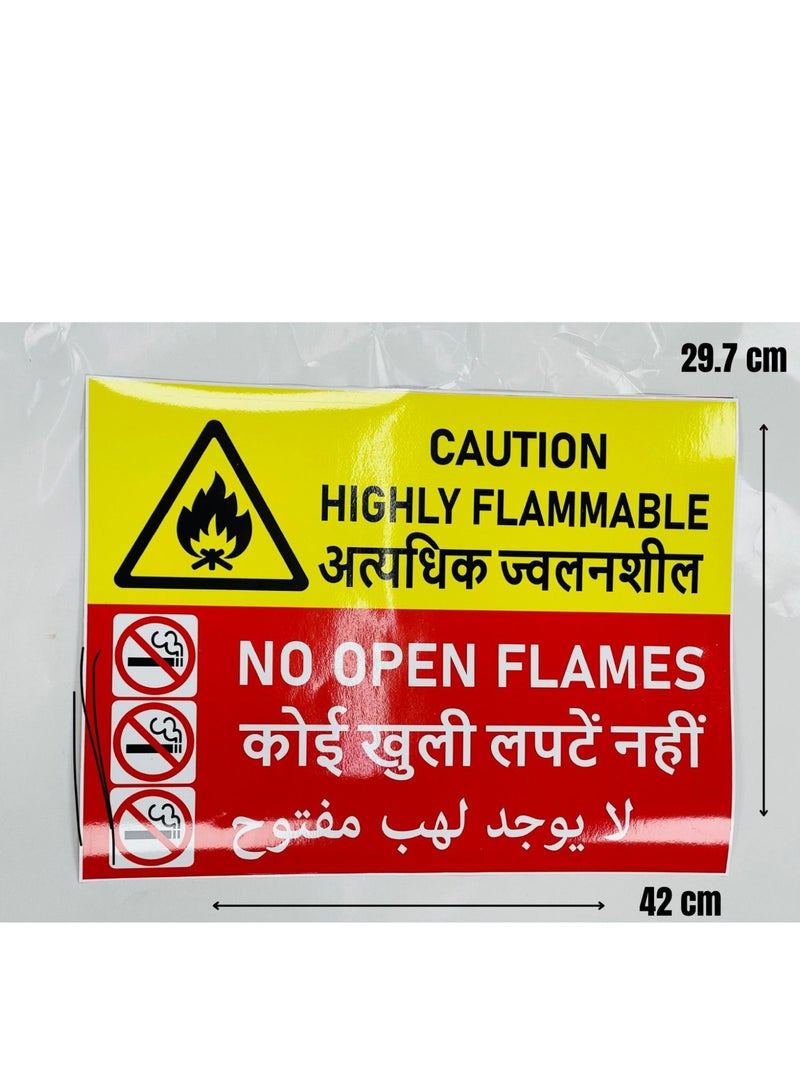 ملصق ممنوع إشعال اللهب – عالي الوضوح، مقاوم للماء ومتين لإشارات الطوارئ - Image 1
