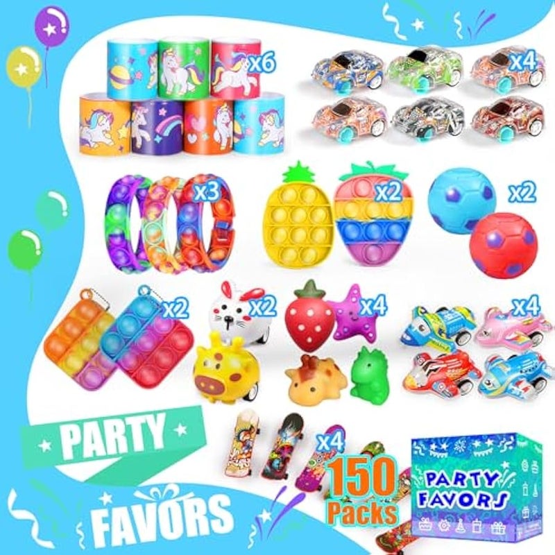 73Hours Party Favors for Kids 8-12 4-8, 150-Pack Fidget Toys Bulk, Treasure Box Toys for Classroom, Stocking Stuffers Goodie Bags, Classroom Prizes, Birthday Holiday for Boys Girls - Image 2