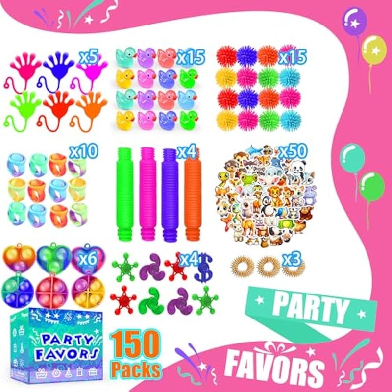 73Hours Party Favors for Kids 8-12 4-8, 150-Pack Fidget Toys Bulk, Treasure Box Toys for Classroom, Stocking Stuffers Goodie Bags, Classroom Prizes, Birthday Holiday for Boys Girls - Image 3
