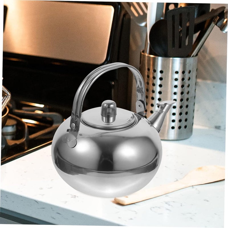 Vosarea Thick Insulated Stainless Steel Tea Pot Vacuum Water Pot for Home Office Travel Thermal Teapot for Tea Beverages Silver - Image 4