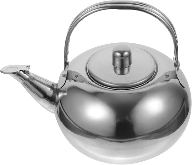 Vosarea Thick Insulated Stainless Steel Tea Pot Vacuum Water Pot for Home Office Travel Thermal Teapot for Tea Beverages Silver - Image 1
