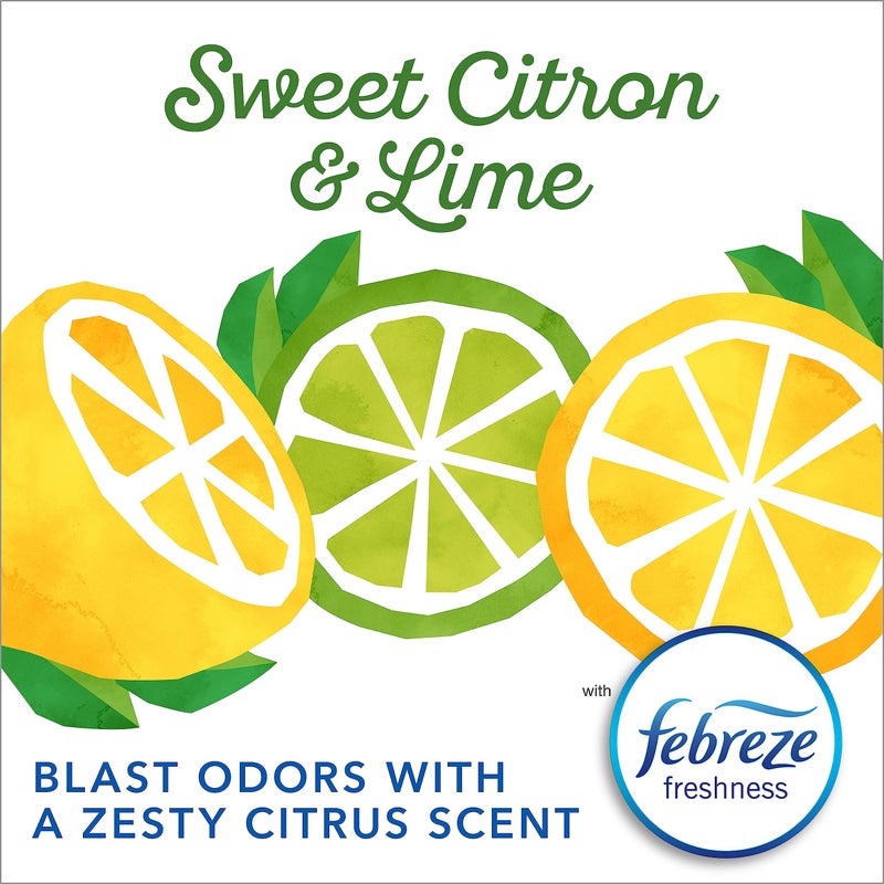Glad Small Trash Bags 4 Gallon, Febreze Sweet Citron & Lime Garbage Bags, Odor Resistant with Drawstring, 80 Count - Image 3