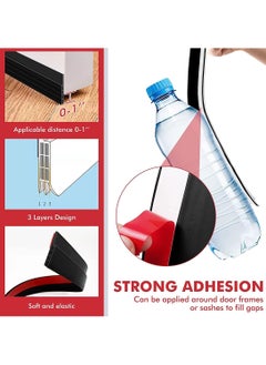 GoodTool Door Seal Strip Under Door Draft Stopper Rubber Weather Stripping Soundproof Door Bottom Seal Suitable for Windproof Dustproof and Insect Proof  - Image 2