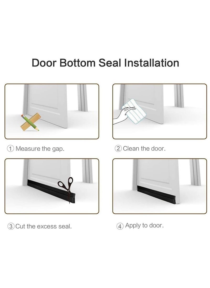 GoodTool - Door Seal Strip Under Door Draft Stopper Rubber Weather Stripping Soundproof Door Bottom Seal Suitable for Windproof Dustproof and Insect Proof - Image 1