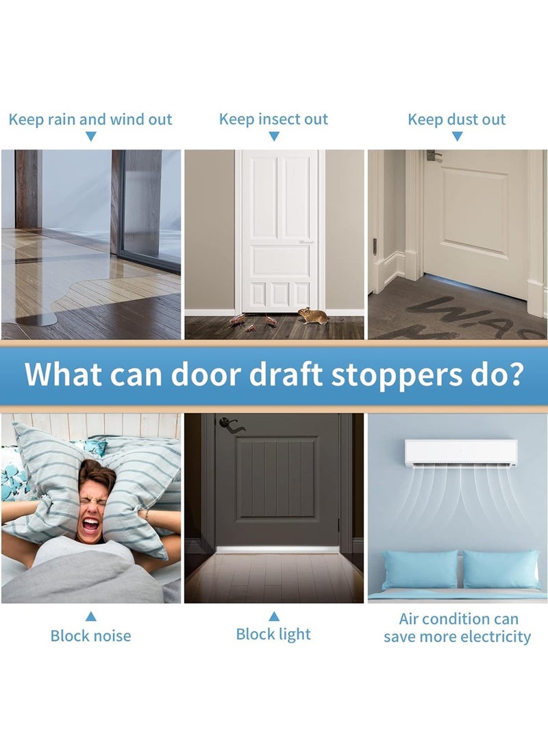 GoodTool - Door Seal Strip Under Door Draft Stopper Rubber Weather Stripping Soundproof Door Bottom Seal Suitable for Windproof Dustproof and Insect Proof - Image 1