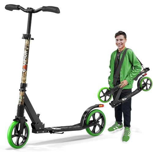 Campior Kick Scooter for Ages 6 for Kids Teens and Adults Max Load 240 LBS Foldable 8inch Big Wheels for Kids and Adults with Kickstand 3 Adjustable Levels Child Safety Approved Graffiti - Image 1